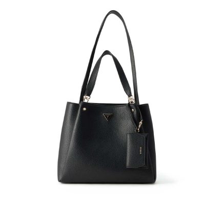 Poșetă tote femei Guess Lorella neagră cu logo 912POSSHWBG2306230N