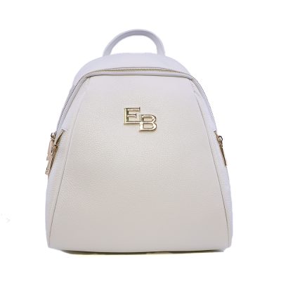 Rucsac femei Enzo Bertini alb din piele 154RUCP3375A
