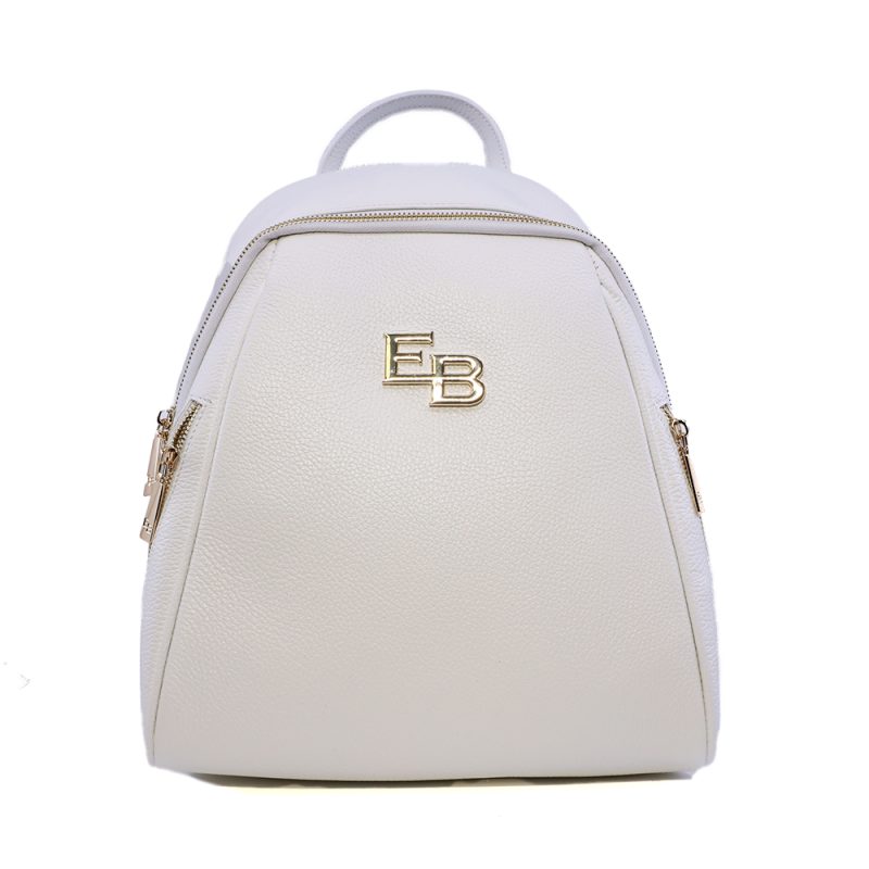 Rucsac femei Enzo Bertini alb din piele 154RUCP3375A