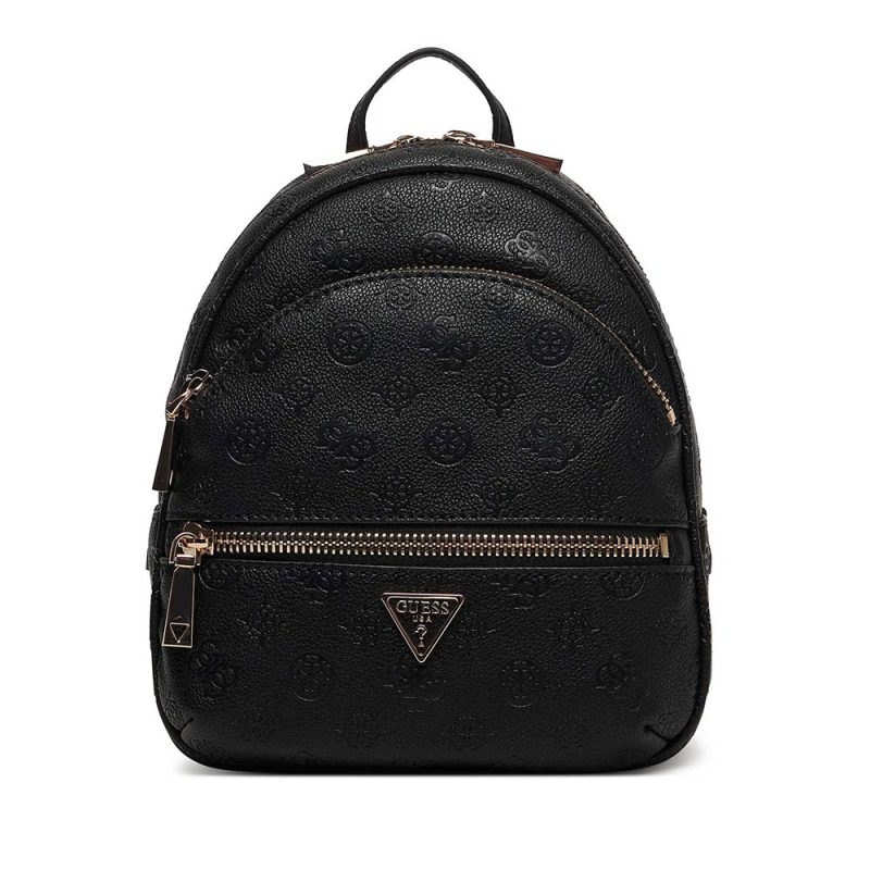 Rucsac femei Guess Manhatan II negru  cu logo frontal 912rucshwpd7118320n