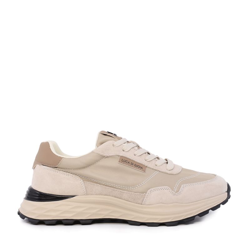 Sneakers bărbați Benvenuti bej din piele și textil 1321BP2100VBE