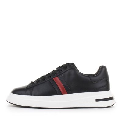 Sneakers bărbați Guess Elba negri din piele și sintetic 922BPFMFEALLEA12N