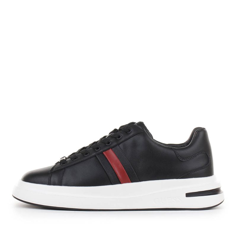Sneakers bărbați Guess Elba negri din piele și sintetic 922BPFMFEALLEA12N