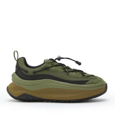 Sneakers bărbați Moon Boot Moon 247 X Lace verzi din piele 2880BP2490100V