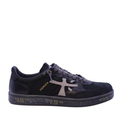 Sneakers bărbați Premiata BSKT Clay negri din piele 1692BP8439N
