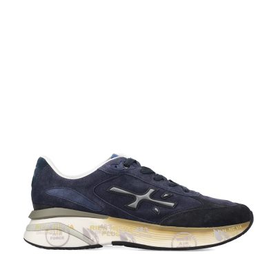 Sneakers bărbați Premiata MoeRun bleumarin din piele întoarsă 1692BP7776VBL