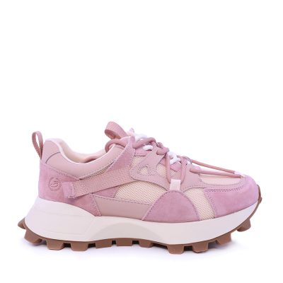 Sneakers femei Benvenuti roz  din piele întoarsă și textil 1991DP0490VRO