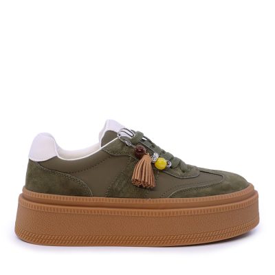 Sneakers femei Enzo Bertini verzi din piele 2132DP092VV