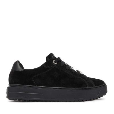 Sneakers femei Guess Duena negri din piele întoarsă 912DPFLFDU2SUE12VN