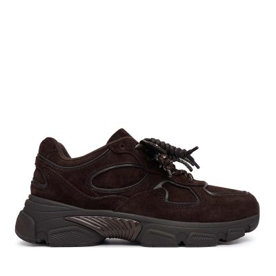 Sneakers femei Guess Irrina maro din piele întoarsă 912DPFLFIRRSUE12VM
