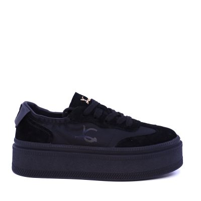 Sneakers femei Luca di Gioia negri din piele întoarsă și textil 1292DP9100VN