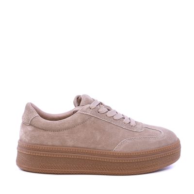 Sneakers femei Luca di Gioia taupe din piele întoarsă 1572dp5904vta