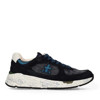 Sneakers femei Premiata Mase D bleumarin din piele și textil 1692DP8519BL