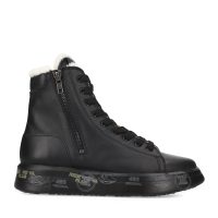 Sneakers high top Premiata Edith negre din piele 1690DG7069N