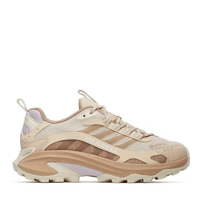 Sneakers trekking femei Merrell Moab Speed 2 Goretex nude din piele și textil 3990DPS38814NU