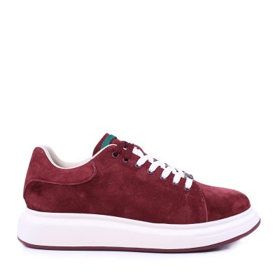 Sneakers ușori bărbați Benvenuti roșii din piele întoarsă  3851BP312VR