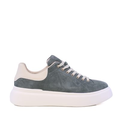 Sneakers ușori bărbați Benvenuti verzi din piele întoarsă  1921BP0079VV