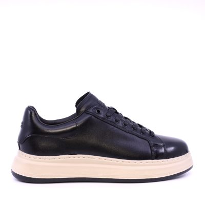 Sneakers ușori bărbați  Enzo Bertini negri din piele 3662BP121N
