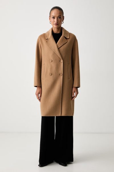 Twinset  palton reversibil pentru femei cu lână