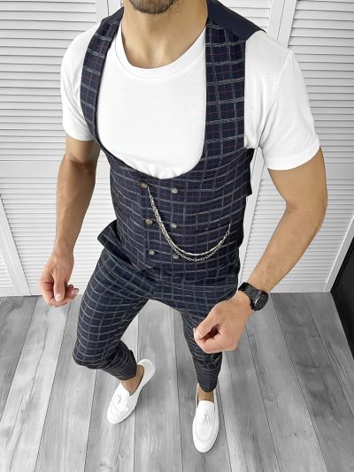 Vesta barbati eleganta slim fit bleumarin B5539  O3-3.3